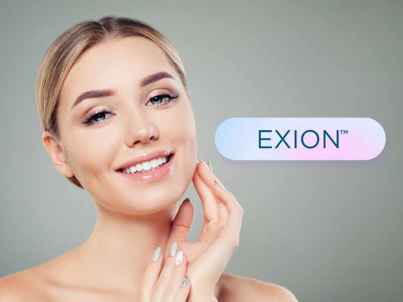 women with glowing skin after exion skin care treatment