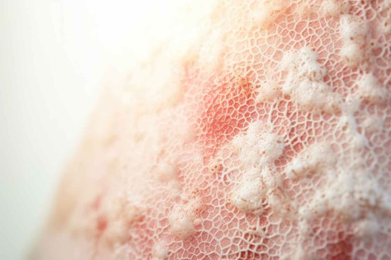 significant psoriasis on patient