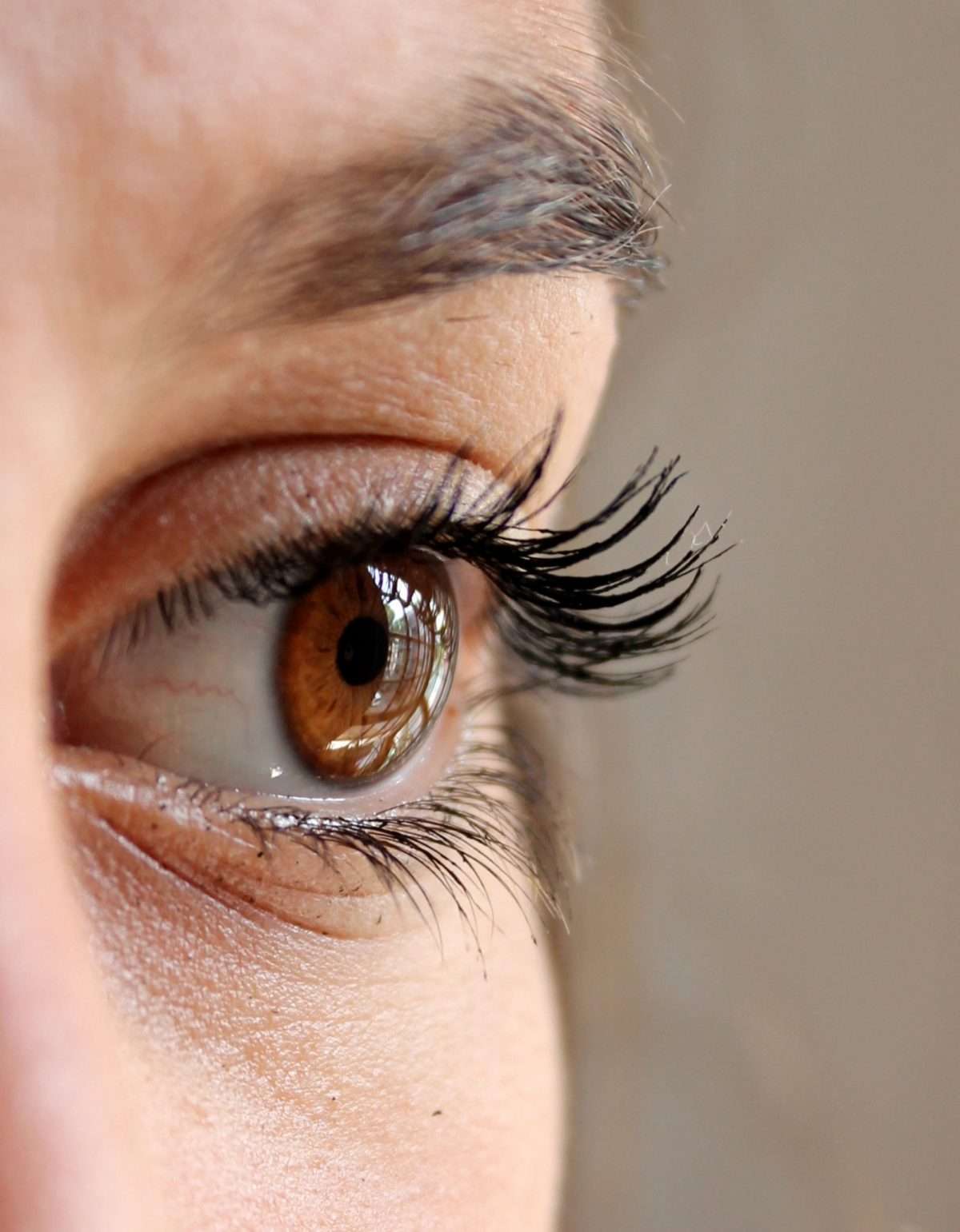 up close of eyelash on georgia patient